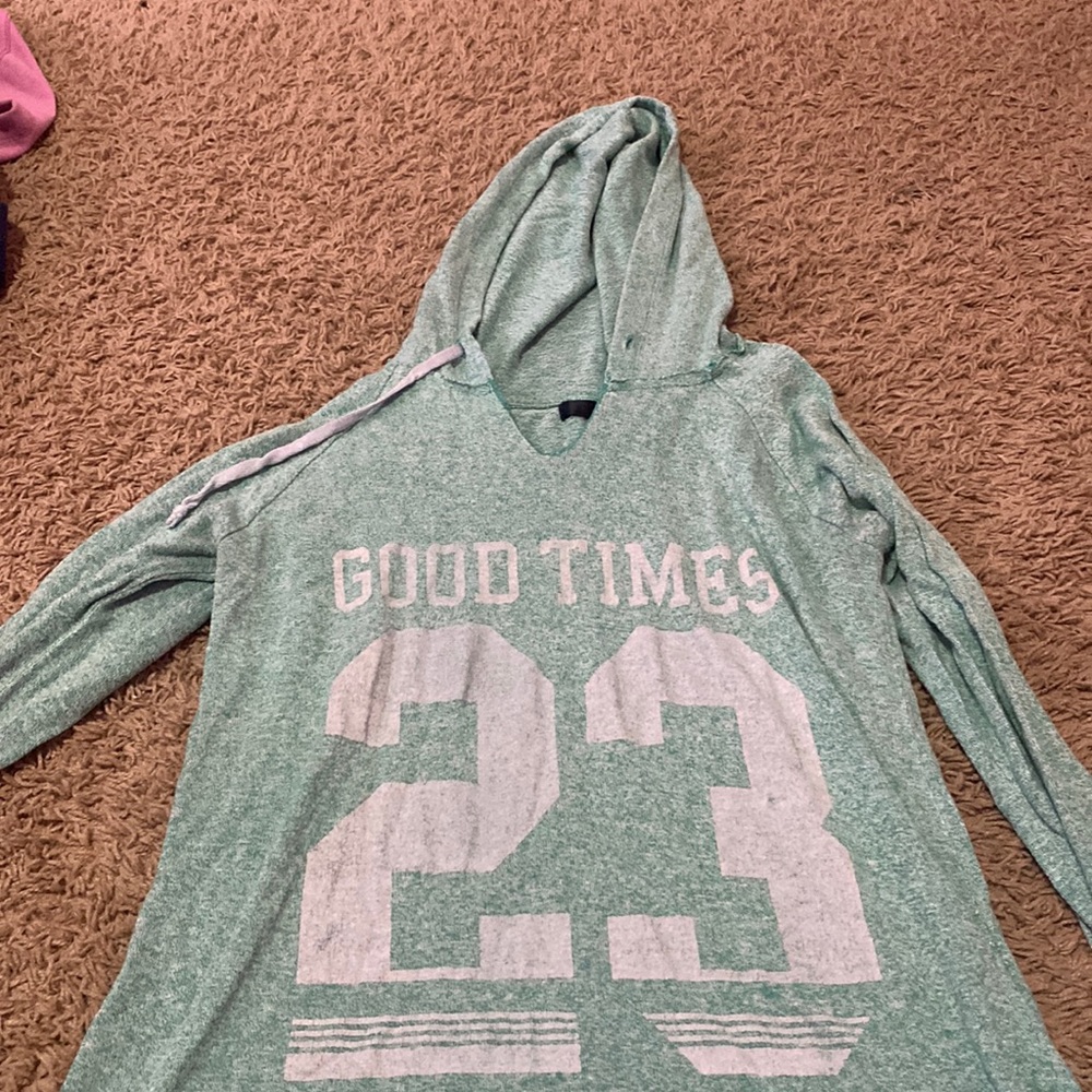 Green hoodie